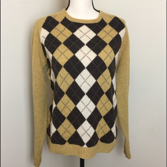 JCrew wool argyle print sweater size L - Picture 2 of 10